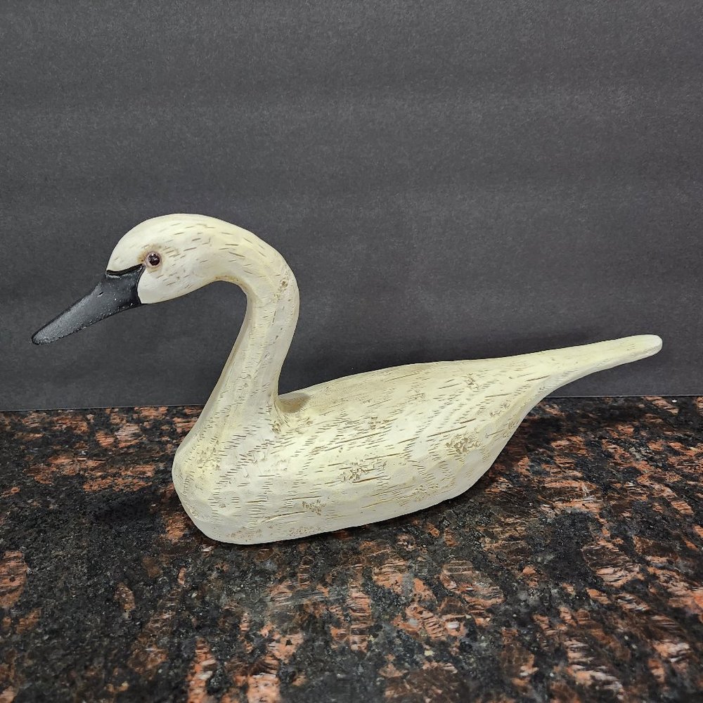Carved Wooden Swan